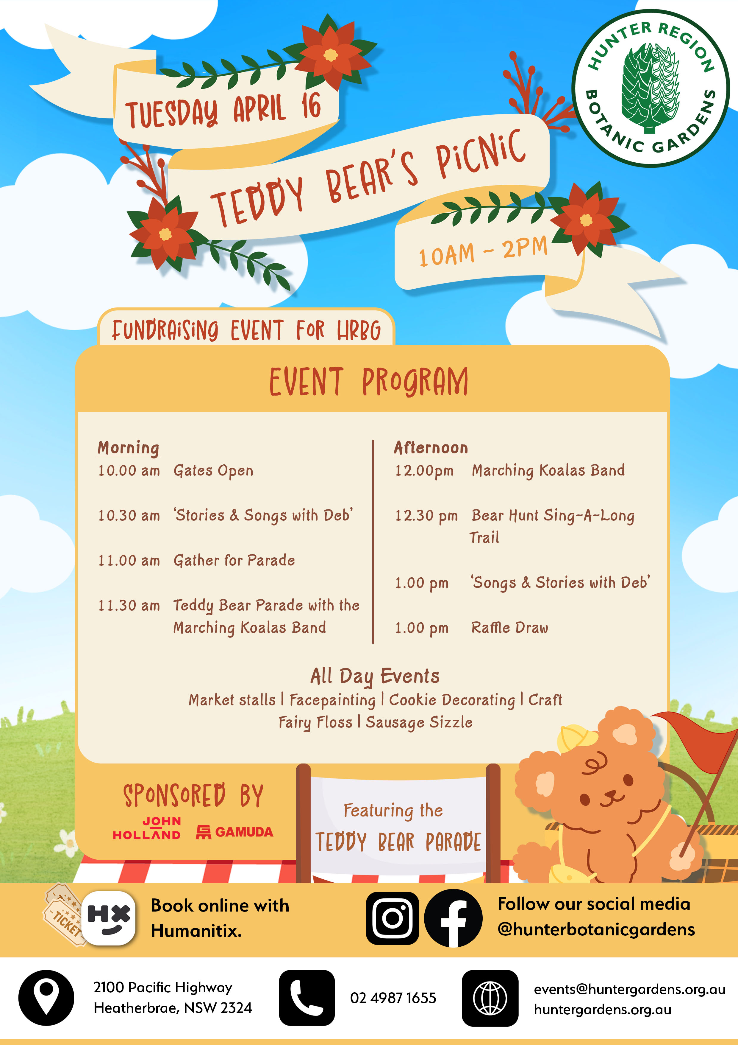 Hunter Region Botanic Gardens Teddy Bear's Picnic Port Stephens